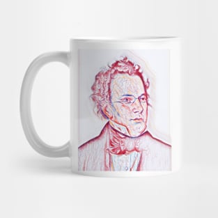 Franz Schubert Portrait | Franz Schubert Artwork | Line Art Mug